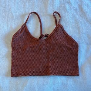 Stretchy Crop Top with Criss-Cross Back
